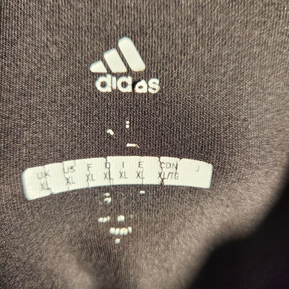 Adidas Pullover Mens XL ADVR0807 Black Quarter Zip Reflective Long Sleeve EUC - Picture 4 of 9